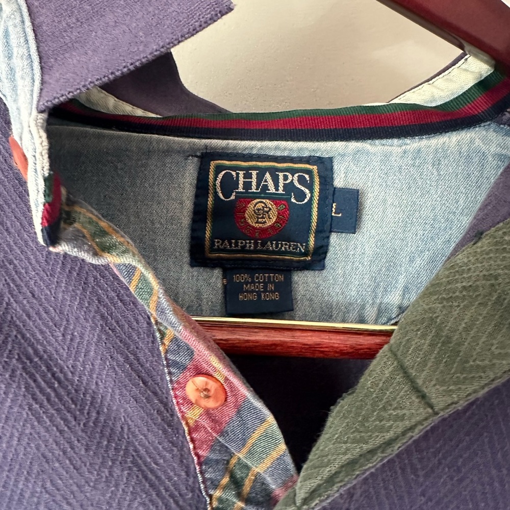 Vintage Ralph Lauren Chaps “Camping” Multicolor Polo - Picture 3 of 4